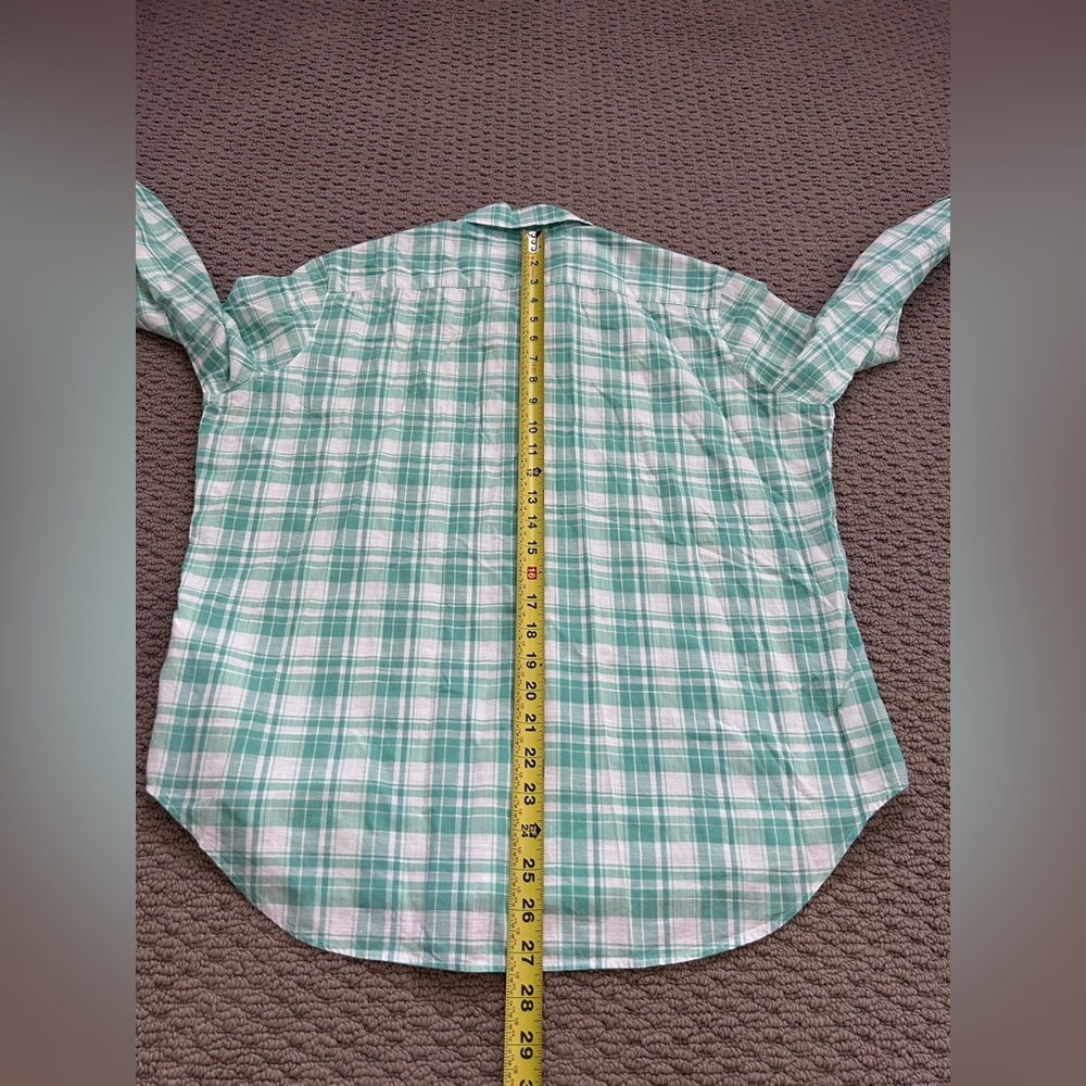 Frank & Eileen Relaxed Button-Up Shirt
Mint Green Plaid
Woven In Italy
Small - Picture 11 of 12